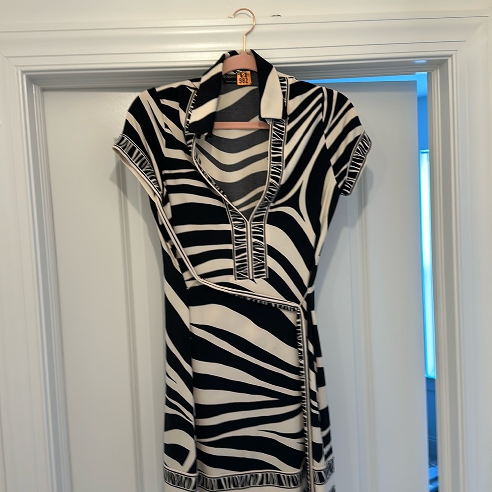 Bcbg maxazria zebra print wrap dress